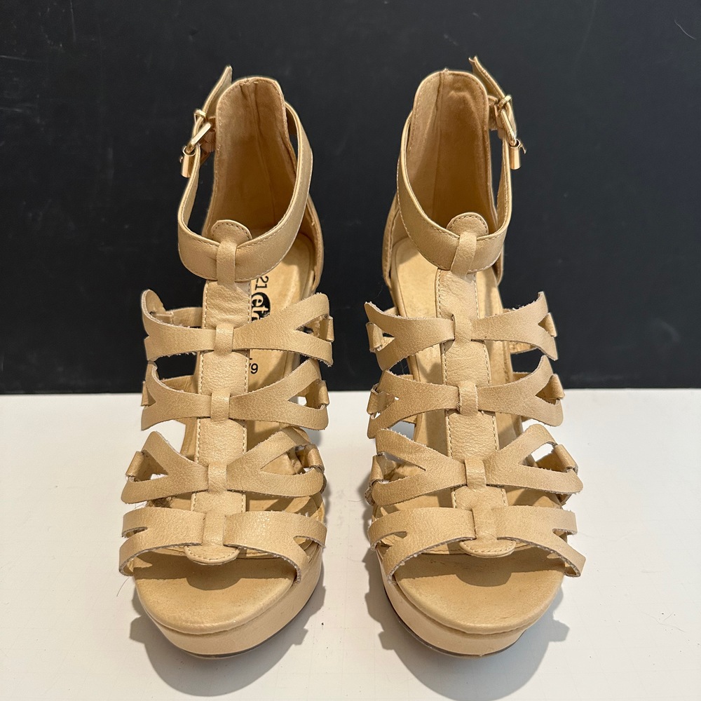 Rue21, Cream Strapped Wedges